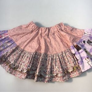 Matilda Jane Girls Ruffle skirt Size 2 Cotton Flower Multicolor Elastic Waist